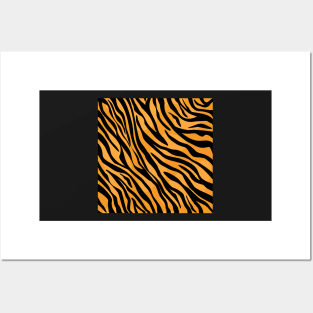 Tiger skin pattern Posters and Art